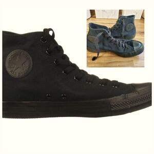 Converse high tops black on black